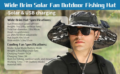 Chapeau à Ventilateur Solaire Ultra-Confort