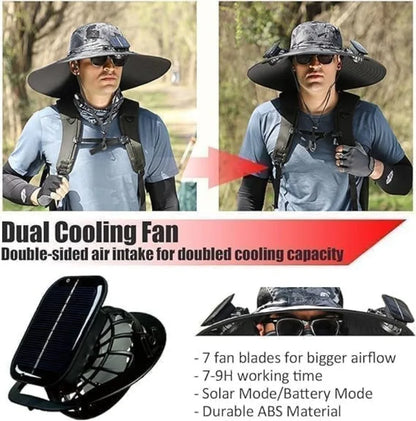 Chapeau à Ventilateur Solaire Ultra-Confort