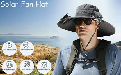 Chapeau à Ventilateur Solaire Ultra-Confort